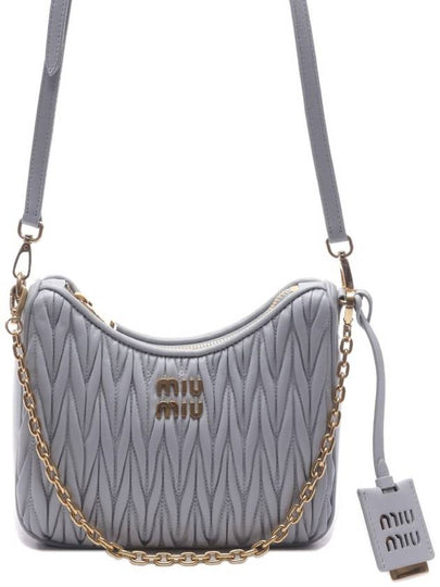 Matelasse Nappa Leather Shoulder Bag Cornflower - MIU MIU - BALAAN 2