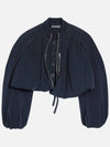 Le Bahia Bubble Crop Bomber Jacket Navy - JACQUEMUS - BALAAN 3