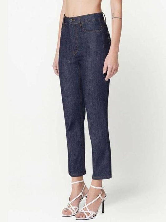 Crop Slim Fit Denim Jeans Navy - AMI - BALAAN 2