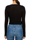 Feriale Crew Neck Crop Cardigan Black - MAX MARA - BALAAN 5