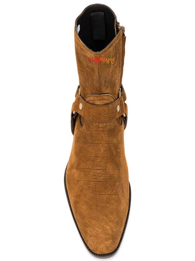 camel harness suede side zipper boots 603515 - SAINT LAURENT - BALAAN 4