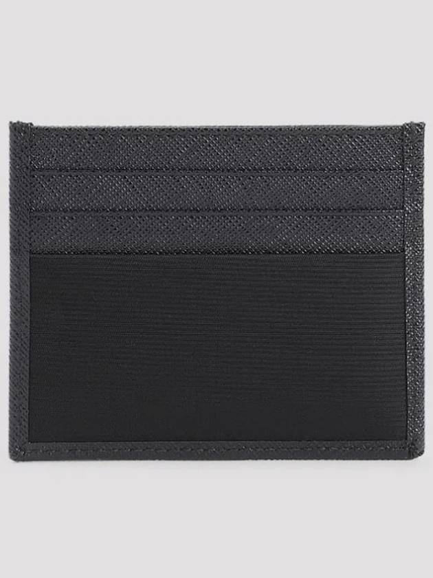 Re-Nylon Saffiano Leather Card Wallet Black - PRADA - BALAAN 3