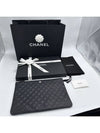 Large Classic Caviar Silver Logo Clutch Bag Black - CHANEL - BALAAN 9