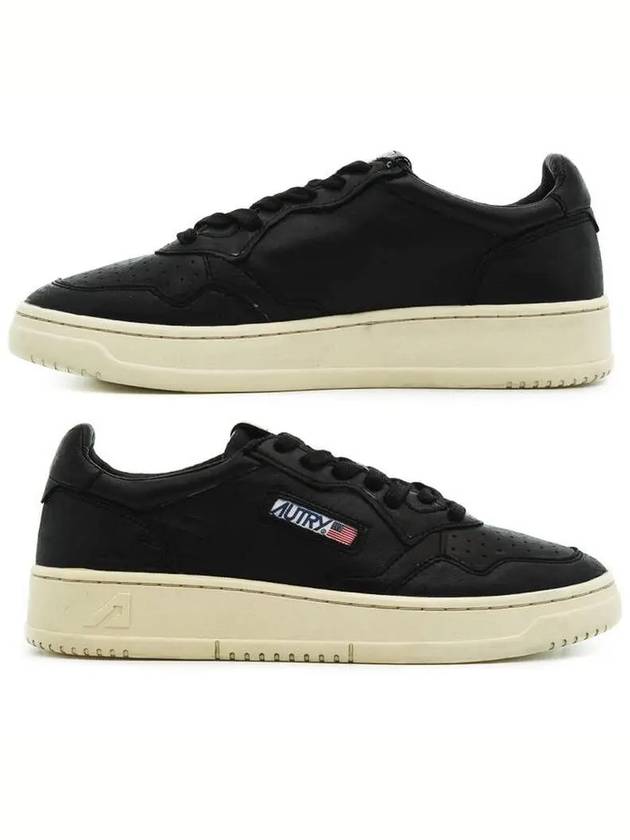 Women's Medalist Goatskin Low Top Sneakers Black - AUTRY - BALAAN 2