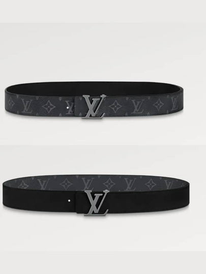 LV Initial Reversible Monogram Leather Belt 35mm Black - LOUIS VUITTON - BALAAN 2