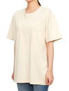 Embroidery Logo Cotton Short Sleeve T-Shirt Beige - JW ANDERSON - BALAAN 5