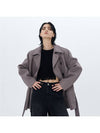 Belted Oversized Half Coat Beige - ETCH - BALAAN 6