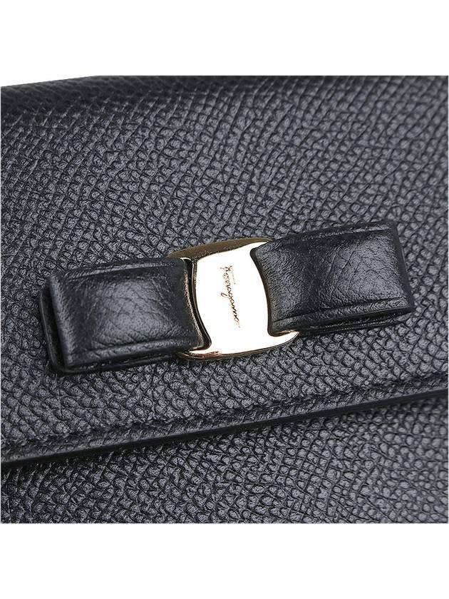 Vara Bow Card Walletr Black - SALVATORE FERRAGAMO - BALAAN 5