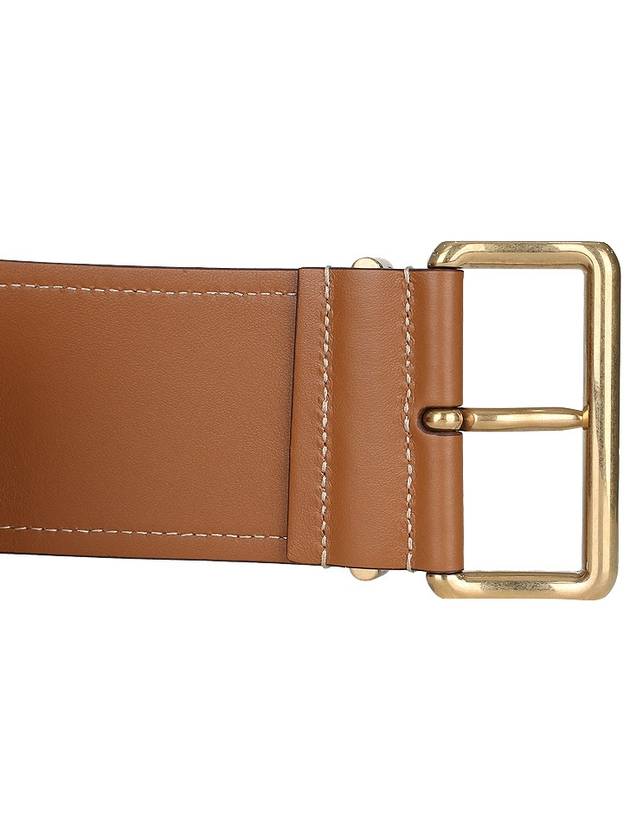 Metal Buckle Leather Belt Caramel - MIU MIU - BALAAN 8