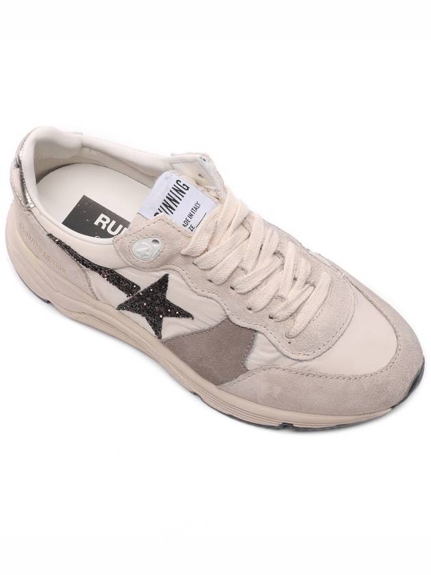 Glitter Star Patch Suede Low Top Sneakers Beige - GOLDEN GOOSE - BALAAN 4