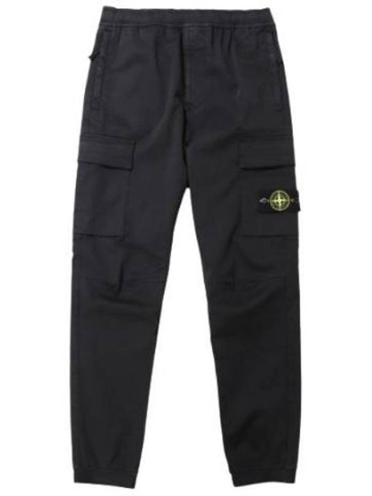 Pants Stretch Cotton Wool Satin Cargo Pants Regular Tapered Fit - STONE ISLAND - BALAAN 1