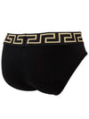 Greca Border Briefs Black - VERSACE - BALAAN 4