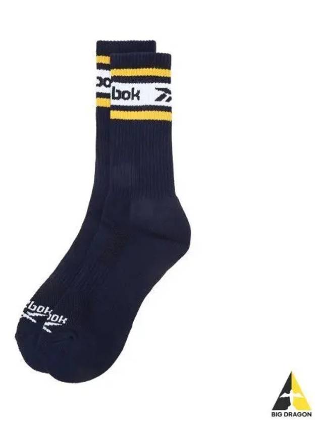 Color Logo Crew Socks Navy - REEBOK - BALAAN 1