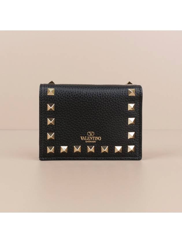 Rockstud Half Wallet Black 2W0P0P39VSH 0NO - VALENTINO - BALAAN 1