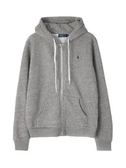 Embroidered Logo Pony Zip-Up Hoodie Grey - POLO RALPH LAUREN - BALAAN 2