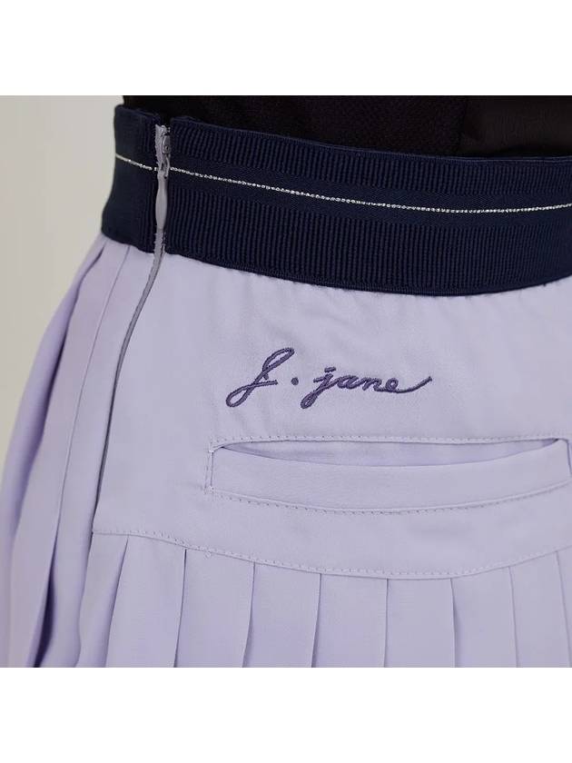 Golf Wear Unbalanced Split Band Pleated Skirt Lavender - J JANE - BALAAN 5