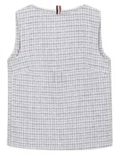 Tweed Bateau Column Top Sleeveless Medium Grey - THOM BROWNE - BALAAN 2