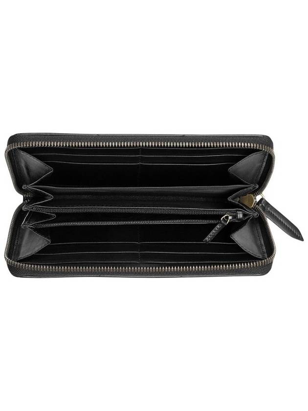 GG Marmont Chevron Matelasse Zipper Around Long Wallet Black - GUCCI - BALAAN 5