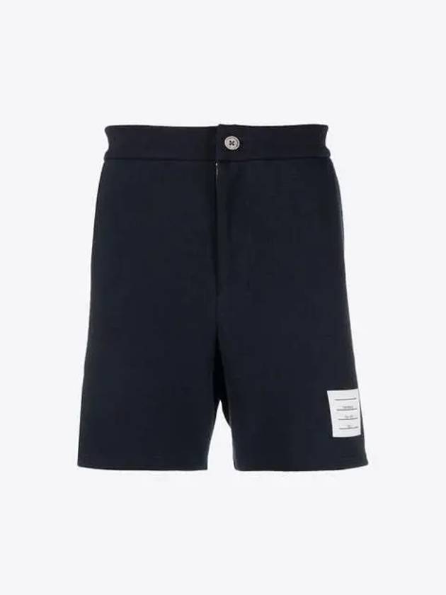 Men's RWB Striped Cotton Bermuda Shorts Navy - THOM BROWNE - BALAAN 2