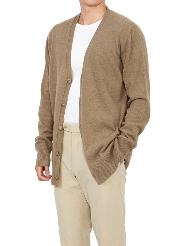 Signature Stitch V-neck Wool Cardigan Beige - MAISON MARGIELA - BALAAN 6