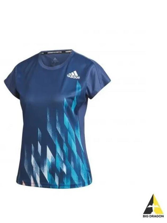 adidas BADMINTON graphic 1 tee women s short sleeve uniform FT9725 - ADIDAS - BALAAN 1