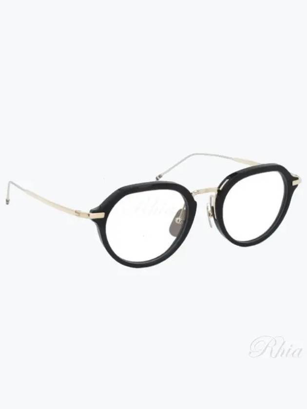 Eyewear Round Eyeglasses Gold Black - THOM BROWNE - BALAAN 2