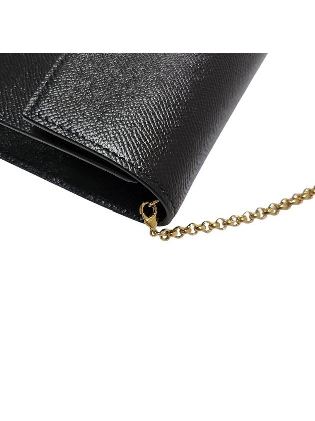 Ferragamo 212965 Black Leather Gancini Mini Chain Shoulder Bag - SALVATORE FERRAGAMO - BALAAN 6