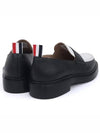 Lightweight Sole Penny Loafer White Black - THOM BROWNE - BALAAN.