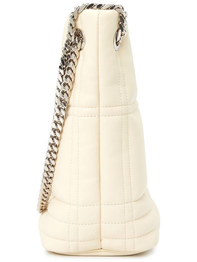 Lola Quilted Lambskin Small Bucket Bag White - BURBERRY - BALAAN 4