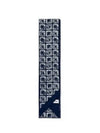 Graffiti Print Silk Bandeau Scarf Midnight Blue Ivory - SALVATORE FERRAGAMO - BALAAN 2