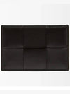 Intrecciato Lambskin Calfskin Card Wallet Black - BOTTEGA VENETA - BALAAN 2