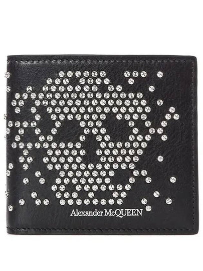 Studded Skull Bifold Half Wallet Black - ALEXANDER MCQUEEN - BALAAN 2