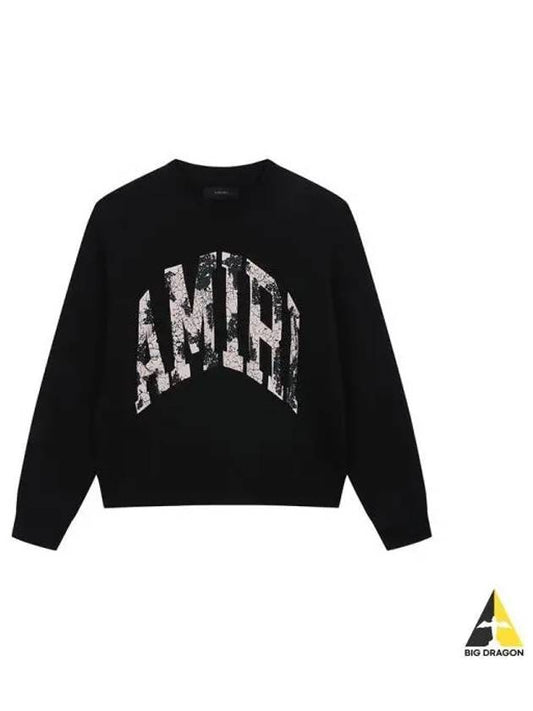 AMI Army RI Logo Sweatshirt Black PF22MJC02000 - AMIRI - BALAAN 1