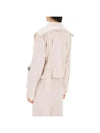 blouson satin effect in viscose jacket beige - FENDI - BALAAN 4