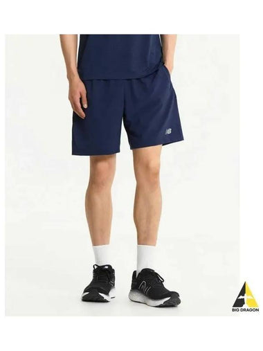 NBNVE4P081 MEN Running 5 quarter Short Pants NAVY - NEW BALANCE - BALAAN 1