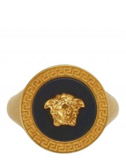 Men's Enamel Medusa Ring Gold - VERSACE - BALAAN 2