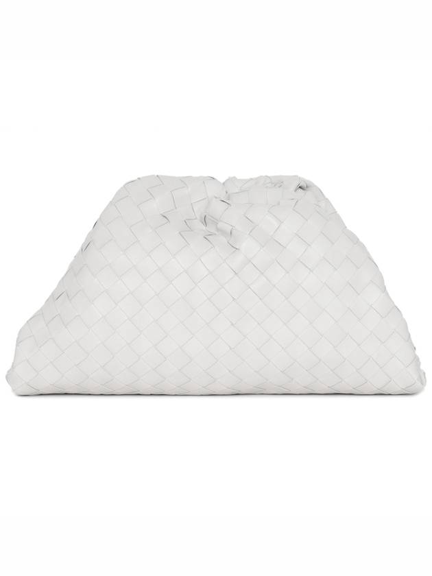 Intrecciato Nappa Leather Dumpling Clutch Bag White - BOTTEGA VENETA - BALAAN 5