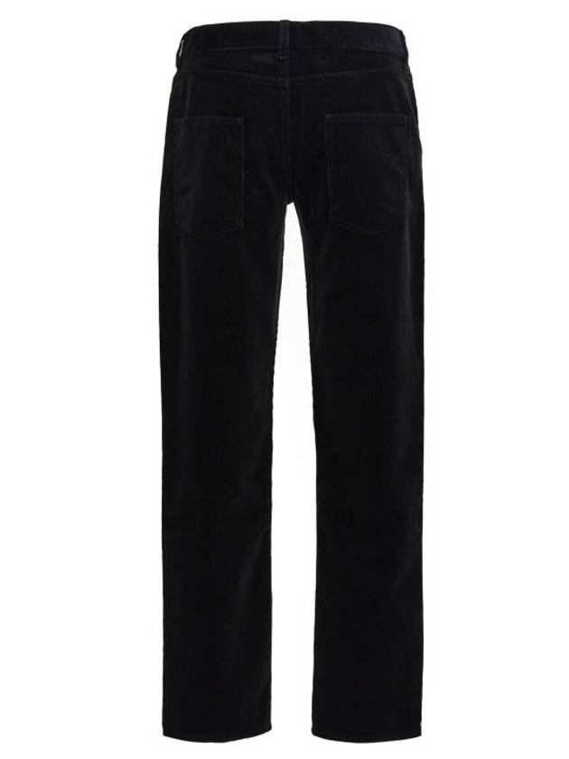 Men's Corduroy Straight Pants Black - SAINT LAURENT - BALAAN 3