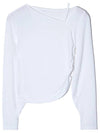 Unbalanced Strap Balloon Long Sleeve T-Shirt Ivory - LESEIZIEME - BALAAN 5