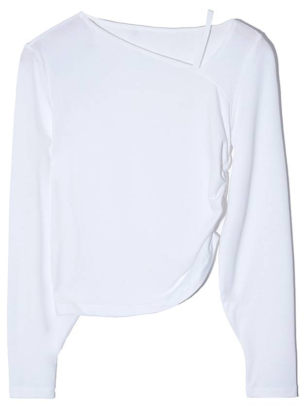 Unbalanced Strap Balloon Long Sleeve T-Shirt Ivory - LESEIZIEME - BALAAN 5