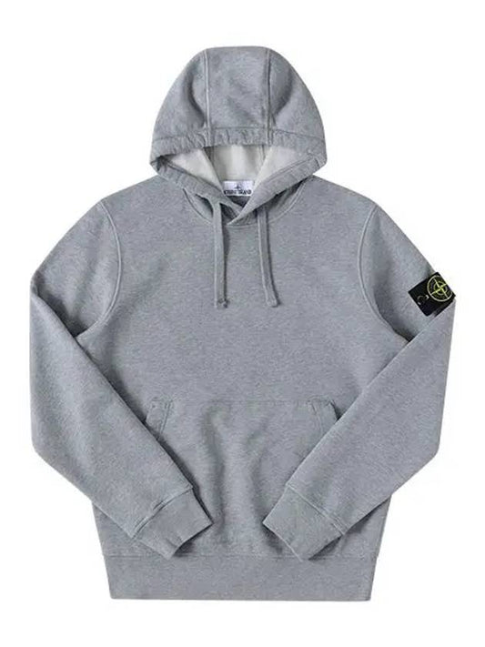 Wappen Patch Cotton Fleece Hoodie Grey - STONE ISLAND - BALAAN 2