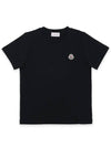 Kids Waffen Patch Cotton Short Sleeve Black 8C00027 83907 999 8 10A - MONCLER - BALAAN 1