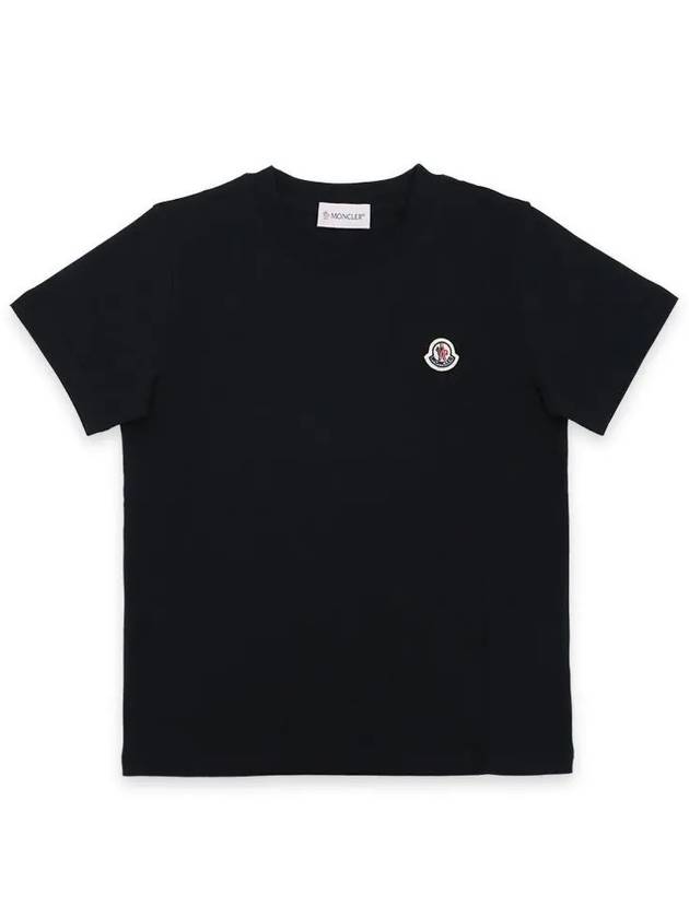 Kids Waffen Patch Cotton Short Sleeve Black 8C00027 83907 999 8 10A - MONCLER - BALAAN 1