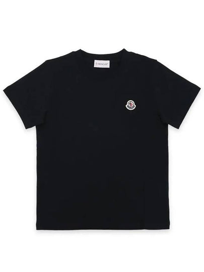 Kids Waffen Patch Cotton Short Sleeve Black 8C00027 83907 999 8 10A - MONCLER - BALAAN 2