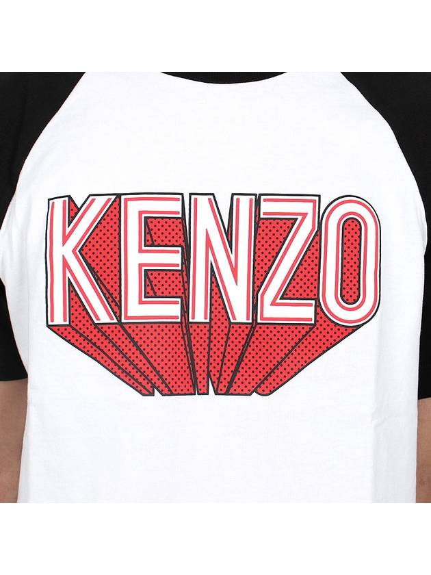 3D Logo RAGLAN Short Sleeve T Shirt 5TS106 4SI 02 - KENZO - BALAAN 6