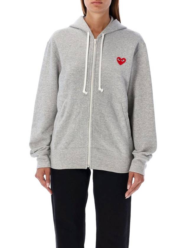 Comme Des Garçons Play Red Heart Zipped Hoodie - COMME DES GARCONS PLAY - BALAAN 1