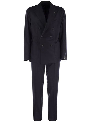 Wool and cashmere double-breasted suit - TAGLIATORE - BALAAN 1