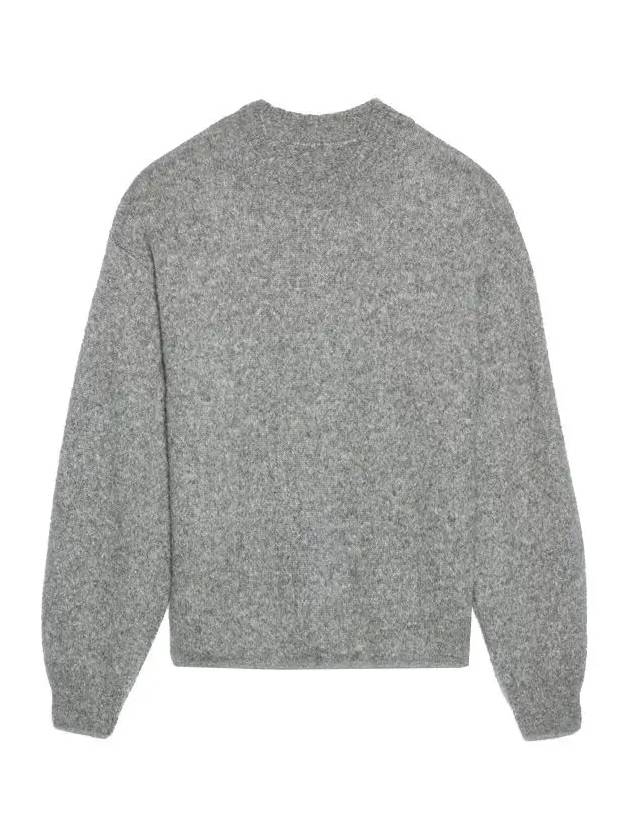 Le Pull Logo Crew Neck Alpaca Wool Knit Top Grey - JACQUEMUS - BALAAN 3