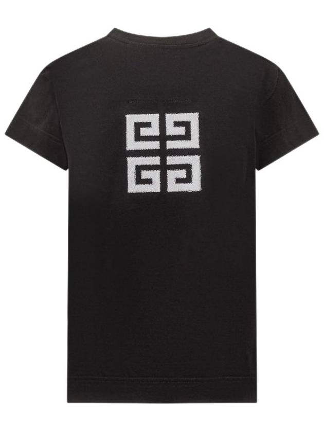 Cotton 4G Slim Fit Short Sleeve T-Shirt Black - GIVENCHY - BALAAN 3