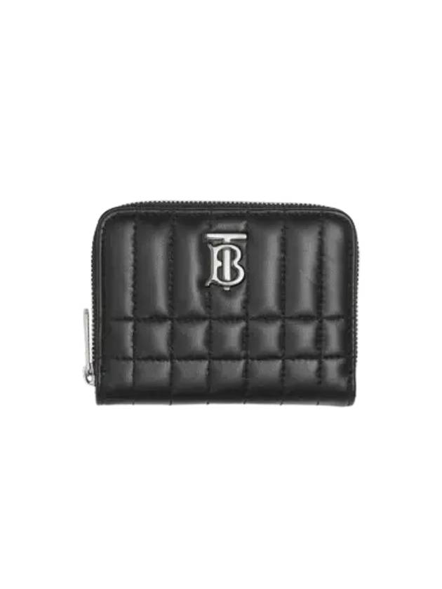 Lola Quilted Zip Round Coin Card Wallet Black - BURBERRY - BALAAN 2